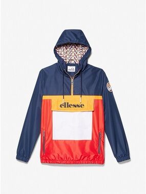 Michael Kors X Ellesse Colorblock Hooded Windbreaker Jacket - Size M (NWT)
